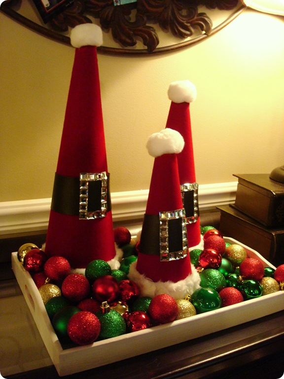 Artesanato de chapéu de Papai Noel para o Natal